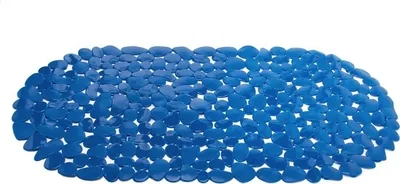 Produktbild von MSV Rutschfeste Dusch-/Badematte Bad - PVC - dunkelblau - 35 x 68 cm