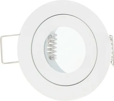 Image de Espace humide Slim IP20/44 MR11 cadre d'encastrement Downlight étanche Ø45mm trou de forage aluminium incl. douille GU5.3 pour ampoules LED, rond blanc