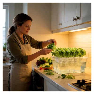 Produktbild von Hydroponisches Anzuchtsystem Set, 15 Pods Anzuchtgefäß, Indoor Hydroponik Garten System - Für Zuhause, Küche, Balkon, Garten, Fensterbank, Außenbereich, Hinterhof