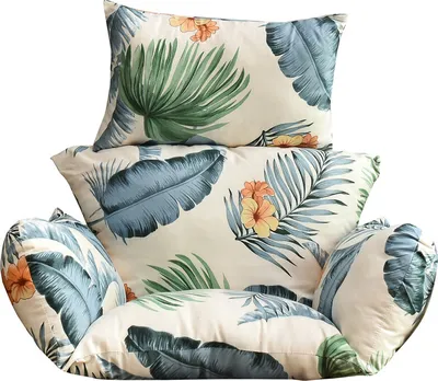 Produktbild von Korb Stuhl Kissen Indoor/Outdoor Ei Stuhl Kissen verdicken hängenden Stuhl Kissen Hawaii Stil (keine Hängematte)