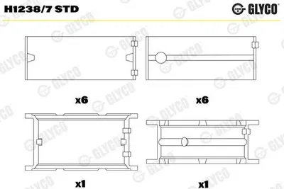 Produktbild von Glyco Kurbelwellenlager für BMW 3er 5er 6er 7er X3 X5 X6