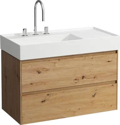 Image de LAUFEN LANI pour Kartell Meuble sous-lavabo, 2 tiroirs, 880x450x515mm, pour H810338, H4039521122671