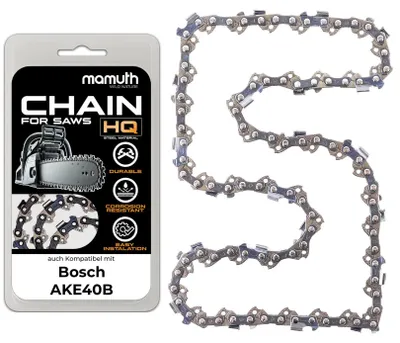 Image de Chaîne de scie 35 cm, 1,3 mm, 3/8", 52 maillons, pour Bosch AKE40B