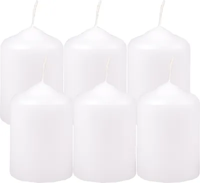Produktbild von Wachskerzen Stumpenkerzen Ø4cm x 6cm ( 6 Stück ) Teelicht Durchmesser, in vielen Farben - Hergestellt in EU - Kerzen Blockkerzen - Wachs Stumpen