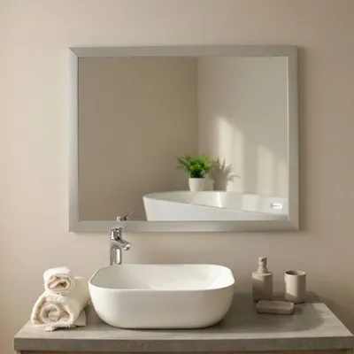 Immagine prodotto di Specchiera rettangolare con cornice in alluminio L.67 H.87 cm