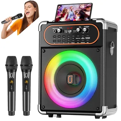 Image de Enceinte karaoké Bluetooth 53, portable avec éclairage dynamique, S68