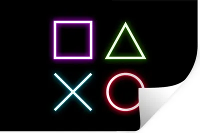 Produktbild von MuchoWow® Wandtattoo Wandsticker Wandaufkleber Gaming - Neon - Konsole - Schwarz - Controller - Gaming 30x20 cm Selbstklebend und Repositionierbar - Wierderverwendbar - Selbstklebend