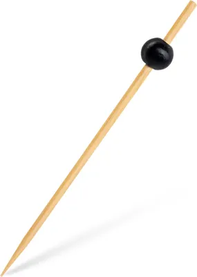 Produktbild von 400x Fingerfood-Spieß - schwarze Perle 120 mm stabil und splitterfrei