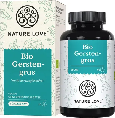 Produktbild von Nature Love Gerstengras | 90 Kapseln | vegan