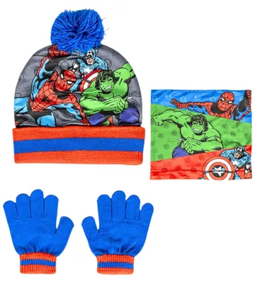 Produktbild von 3-tlg. Winter Set: Avengers Mütze, Schal & Handschuhe