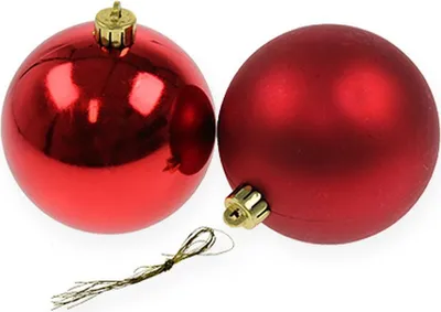 Produktbild von Weihnachtsbaum-Dekokugeln Kunststoff Matt und Glänzend, 6 Stück