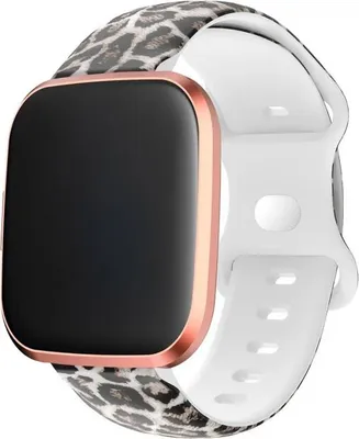 Produktbild von Strap-it Sport Silikonarmband mit Leopard / Leopardenmuster - passend für Fitbit Versa 1 / Versa 2 / Versa Lite