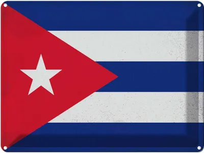 Produktbild von vianmo Blechschild 30x40 cm Kuba Cuba Flagge Fahne Wappen