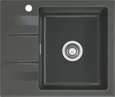 Produktbild von Systemceram KeraDomo Spüle GENEA 60 in SCHIEFER mit Handbetätigung / Einbauspüle