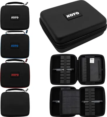 Produktbild von KOTO - Dartwallet EVA Medium Blau, Darttasche mit Reissverschluß, Dart Hülle, Dartkoffer, Darts Box