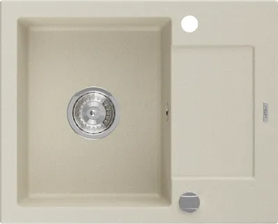 Produktbild von Mexen Enzo 1-Becken-Granitspüle mit kurzer Abtropffläche 576 x 465 mm, Beige - 6506571005-69