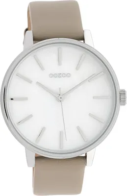 Produktbild von Oozoo Damen Armbanduhr taupe hellbraun Analog Timepieces Lederarmband D2UOC10118