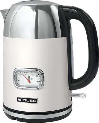Immagine prodotto di Bollitore senza fili 1,7 l 2200 w crema/acciaio inox Muse MS-020SC