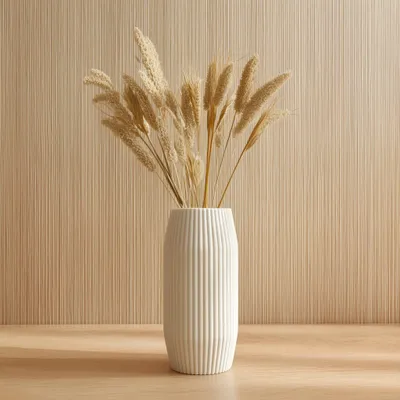 Gerippte 3D-gedruckte Vase – Decords, Produktansicht 1