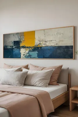 Image de Wallity, Artsmdfyty14-50120, Tableau décoratif encadré, multicolore, bois, 50 x 120 cm
