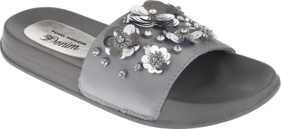 Produktbild von TOM TAILOR Damen Pantolette Sandale 6996005 Glitzer Pailletten silber Gr.37-42 EUR 39