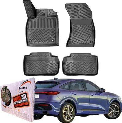 Produktbild von Trimak Autofußmatten kompatibel mit Audi Q5 Sportback ab 2021 Auto Allwetter Gummimatten