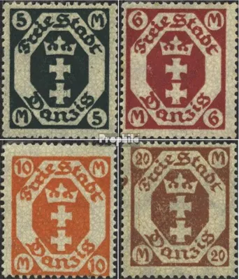 Produktbild von Briefmarken Danzig 1922 Mi 108-111 (kompl.Ausg.) postfrisch Wappen