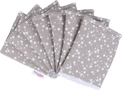 Produktbild von babybay Nestchen Ultrafresh Piqué passend für Modell Maxi, Boxspring, Comfort, Midi und Comfort Plus, taupe Sterne weiß