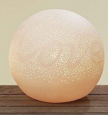 Produktbild von Lampe Kugellampe Kugelleuchte Tischlampe Relaxlampe weiß Kugel Lampe Love Liebe