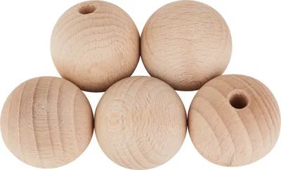 Produktbild von VBS Holzkugeln halbgebohrt "Ø 30 mm" 5 Stück