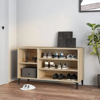 Produktbild von The Living Store Schuhregal Sonoma-Eiche 102x36x60 cm Holzwerkstoff