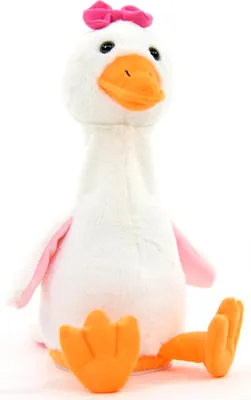 Produktbild von Kögler Labertier Gans Gaby mit Schleife plappert alles nach Partygag 24 cm