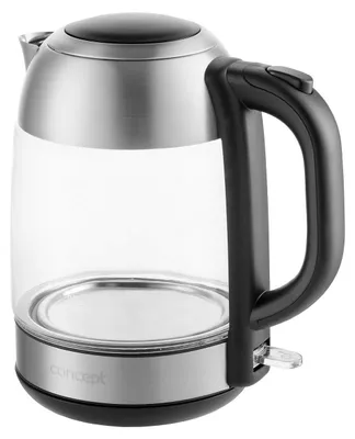 Obrázek produktu pro Concept RK4080, 1,7 l, 2200 W, Černá, Nerezová ocel, Průsvitné, Sklo, Nerezová ocel, Zabezpečení proti přehřátí, Bezkabelový