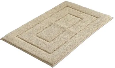 Productafbeelding van Unyqoos® Badmat 40x60 cm – Microvezel douchemat beige, absorberend met antislip TPR-onderkant, zacht en pluizig