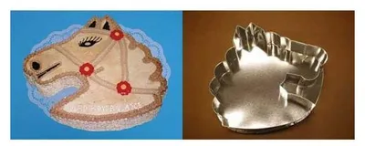 Produktbild von Backform -  Pferdekopf  Felcman Material:: Metal, Farbe:: Silber, Geschirrspülmaschine:: Nein