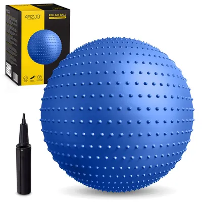 Produktbild von 4FIZJO Gymnastikball mit Noppen, Ø 65 cm, Massage-Effekt, Blau