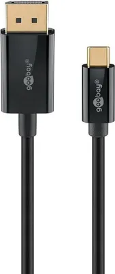 Image de Goobay 75706 Câble USB-C™ vers DisplayPort™ 4K @ 60 Hz, 3 m, noir - USB-C™ mâle > DisplayPort™ mâle