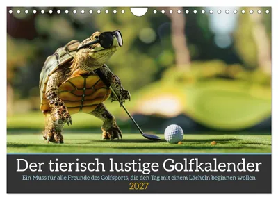 Produktbild von Der tierisch lustige Golfkalender (Wandkalender 2027 DIN A4 quer), CALVENDO Monatskalender