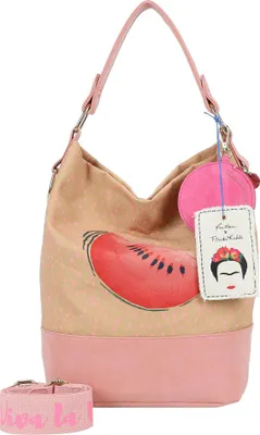 Produktbild von Fritzi aus Preußen Schultertasche Umhängetasche Izzy07 Fritzi x Frida Kahlo Limited Canvas Hobo Bag Melon beige
