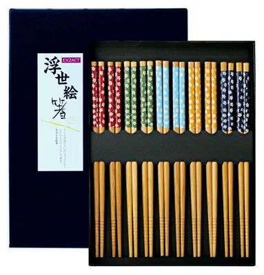 Essstäbchen-Set 10 Paar Bambus, 22,5 cm, Geschenkbox