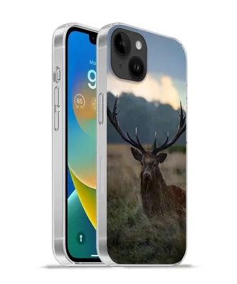 Produktbild von MuchoWow® Handyhülle Schutzhülle Hülle für Apple iPhone 14 Plus - Soft case Hirsch - Wiese - Geweih Silikon Softcase Handy Hülle - Abbildung