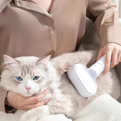 Image de Brosse de massage et de nettoyage pour chiens, avec distributeur de savon, idéale pour les chiots, les chats, les chatons et les lapins, à utiliser à la maison ou sous la douche