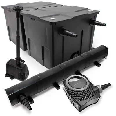 Zdjęcie produktu dla Zestaw:filtr do oczka wodnego 60000l 72W UVC filtr do oczka wodnego 80W pompa fontannowa