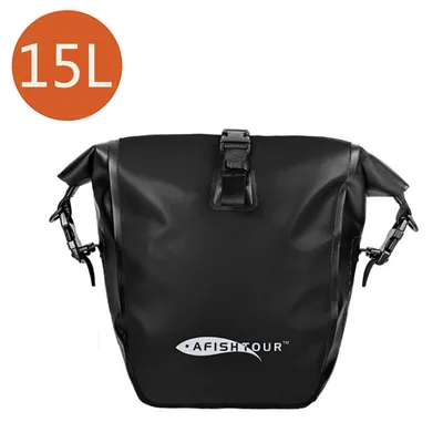 Produktbild von 15L Fahrradtaschen Gepäckträgertasche Wasserdicht Fahrradtaschen Rucksack für Gepäckträger Schwarz