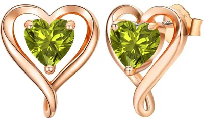 Produktbild von Ohrstecker Set Damen Silber 925 Roségold Herz Zirkonia Geschenke