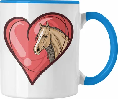 Produktbild von Trendation - Pferde Tasse Grafik Geschenk Lustig (Blau)