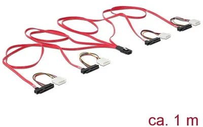 Image de DELOCK SAS Cable Mini SAS 36Pin -> 4x SAS 29Pin + 4Pin Mo