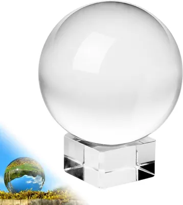 Produktbild von Glaskugel K9 Kristall 80 mm, Transparent, Dekorativ für Fotografie, Magie, Wohnkultur
