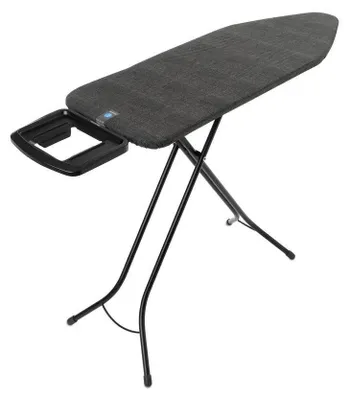 Produktbild von Brabantia 134609, Bügelbrett in Originalgröße, Baumwolle, Schwarz, Einfarbig, Metall, 1240 x 450 mm