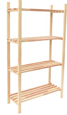 Produktbild von ROJAPLAST Holzregal 120 × 75 × 30 cm, 4 Fachböden